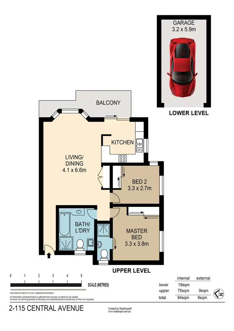 Floorplan of Homely unit listing, 2/115 Central Avenue, Indooroopilly QLD 4068