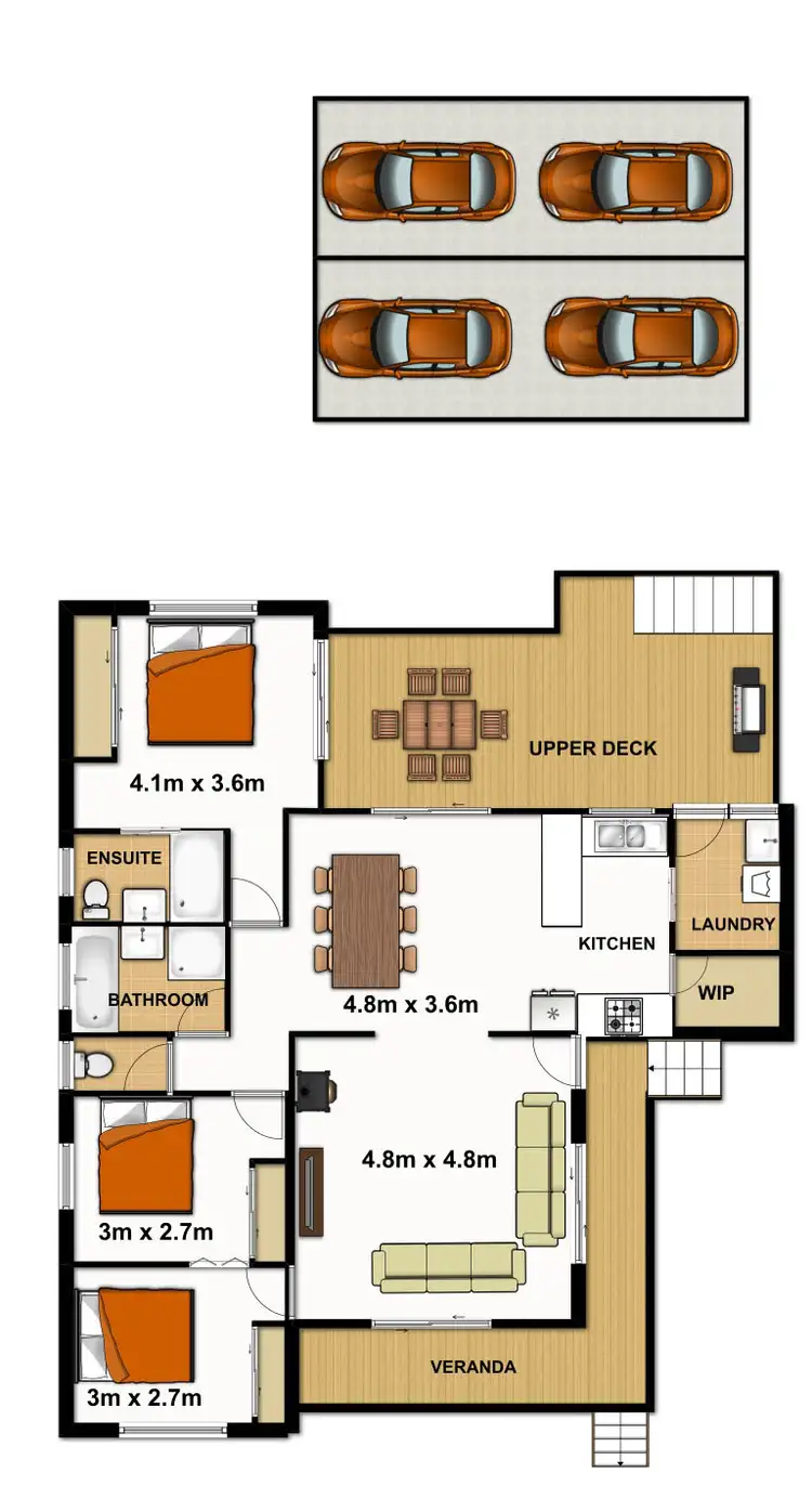 Floorplan of Homely house listing, Corner Orion Road & Maggie Court, Cedar Vale QLD 4285