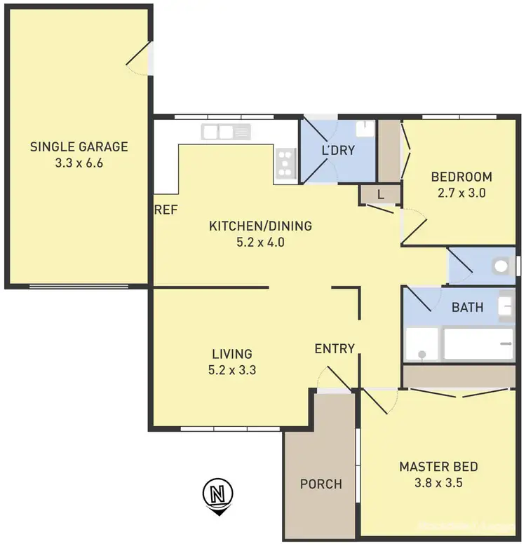 Floorplan of Homely unit listing, 7/95-97 Mickleham Road, Tullamarine VIC 3043