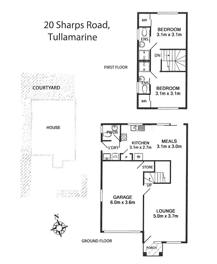 Floorplan of Homely townhouse listing, 20 Sharps Road, Tullamarine VIC 3043