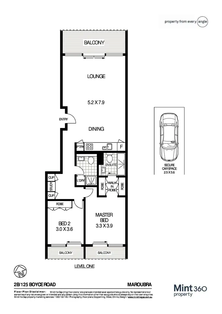 Floorplan of Homely apartment listing, 2B/125 Boyce Road, Maroubra NSW 2035