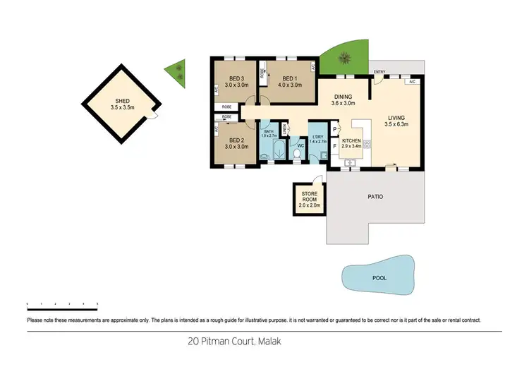 Floorplan of Homely house listing, 20 Pitman Court, Malak NT 812