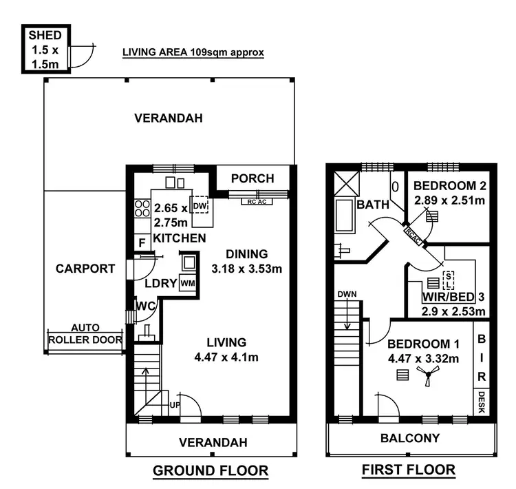 Floorplan of Homely townhouse listing, 3/4 Anderson Street, Fullarton SA 5063