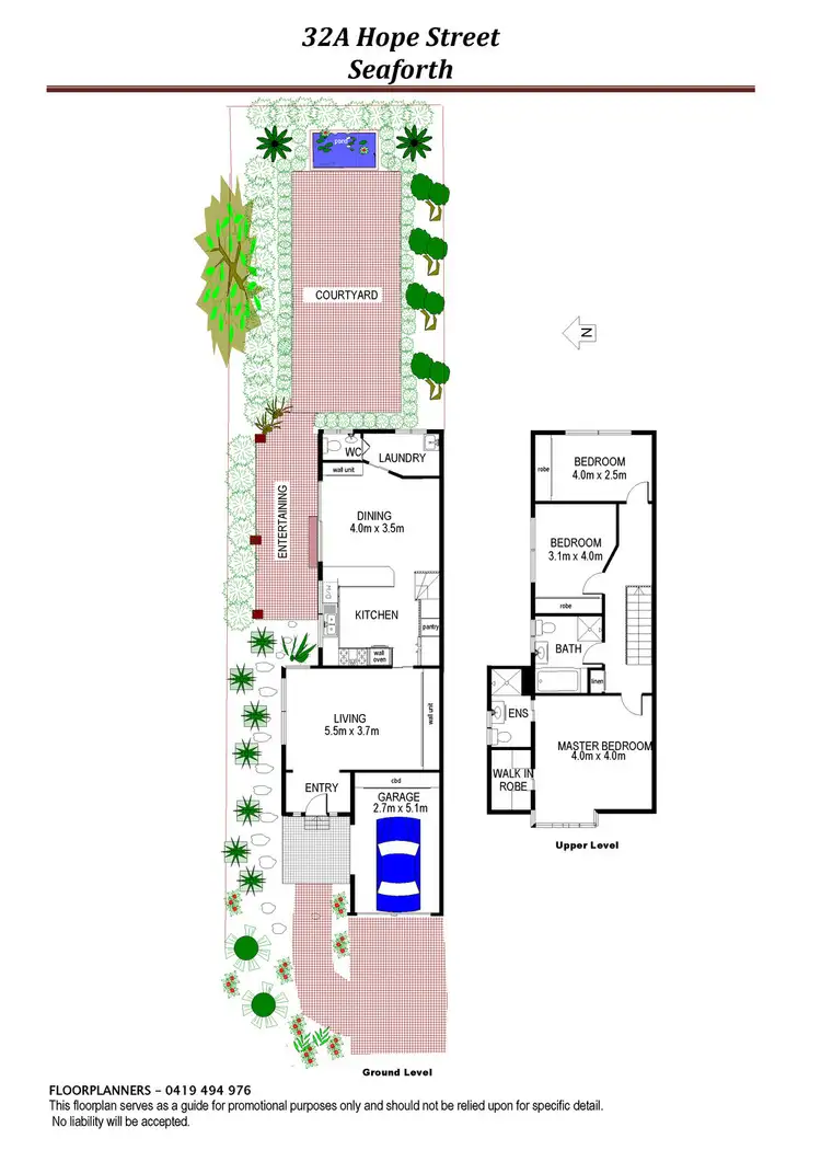 Floorplan of Homely townhouse listing, 32a Hope Street, Seaforth NSW 2092