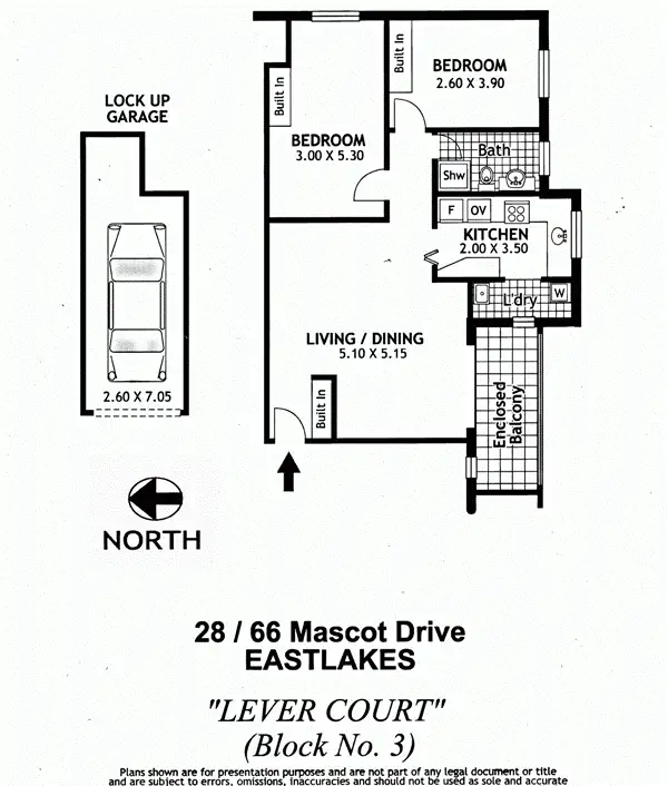 Floorplan of Homely unit listing, 28/66 Mascot Drive, Eastlakes NSW 2018