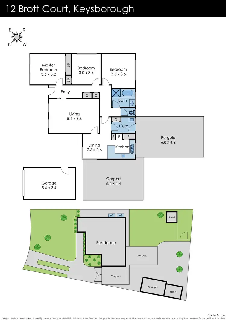 Floorplan of Homely house listing, 12 Brott Court, Keysborough VIC 3173