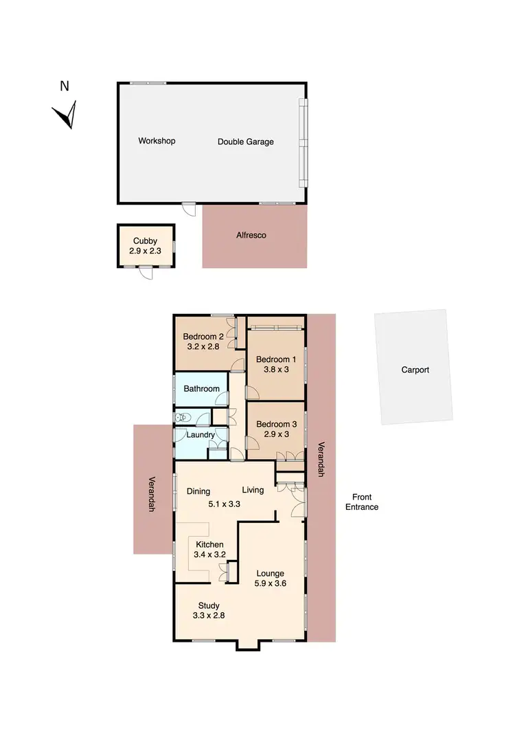 Floorplan of Homely house listing, 9 Marie Crescent, Wendouree VIC 3355