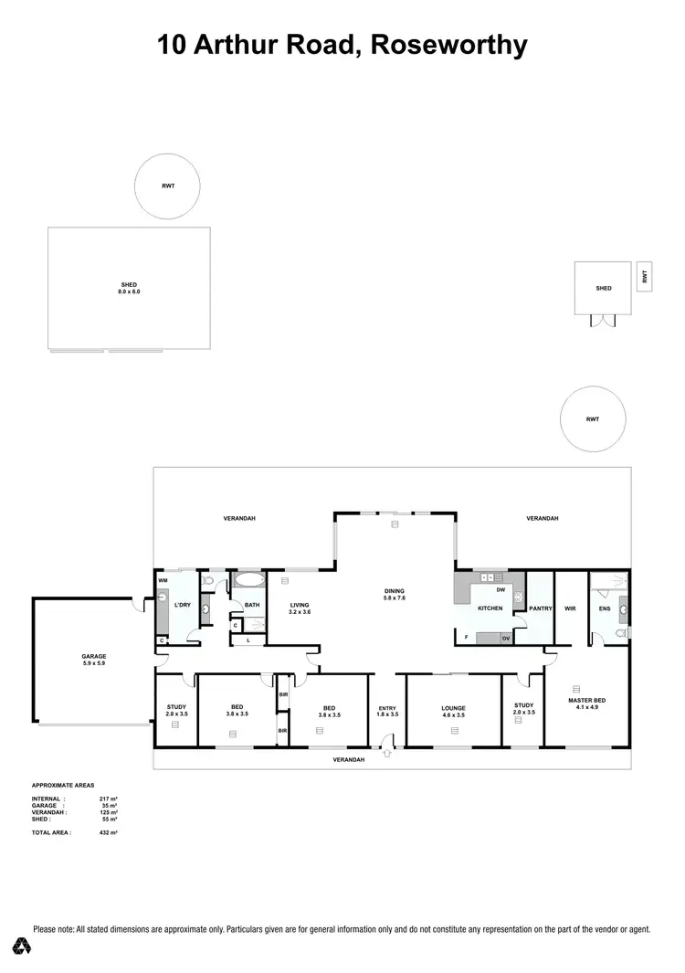 Floorplan of Homely house listing, 10 Arthur Road, Roseworthy SA 5371