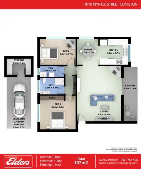 Floorplan of Homely unit listing, 10/10 Myrtle Street, Coniston NSW 2500