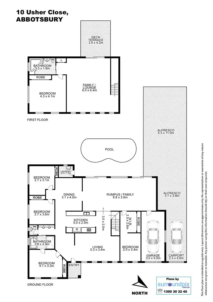 Floorplan of Homely house listing, 10 Usher Close, Abbotsbury NSW 2176