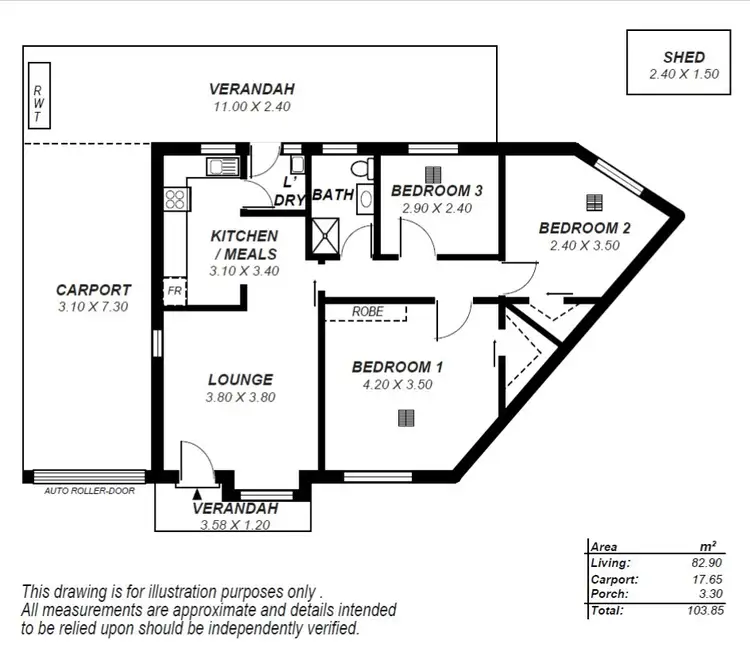 Floorplan of Homely unit listing, 6/55 Windsor Grove, Klemzig SA 5087