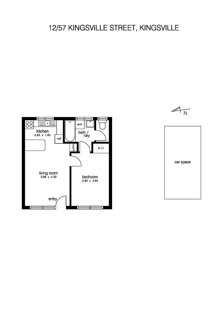 Floorplan of Homely apartment listing, 12/57 Kingsville Street, Kingsville VIC 3012