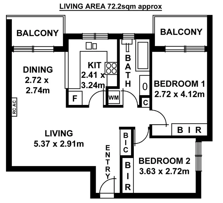 Floorplan of Homely unit listing, 7/39 Barton Terrace East, North Adelaide SA 5006