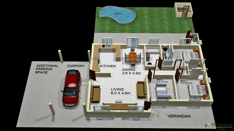 Floorplan of Homely house listing, 51 Sibbald Crescent, Woodroffe NT 830