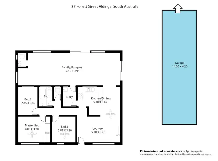 Floorplan of Homely house listing, 37 Follett Street, Aldinga Beach SA 5173