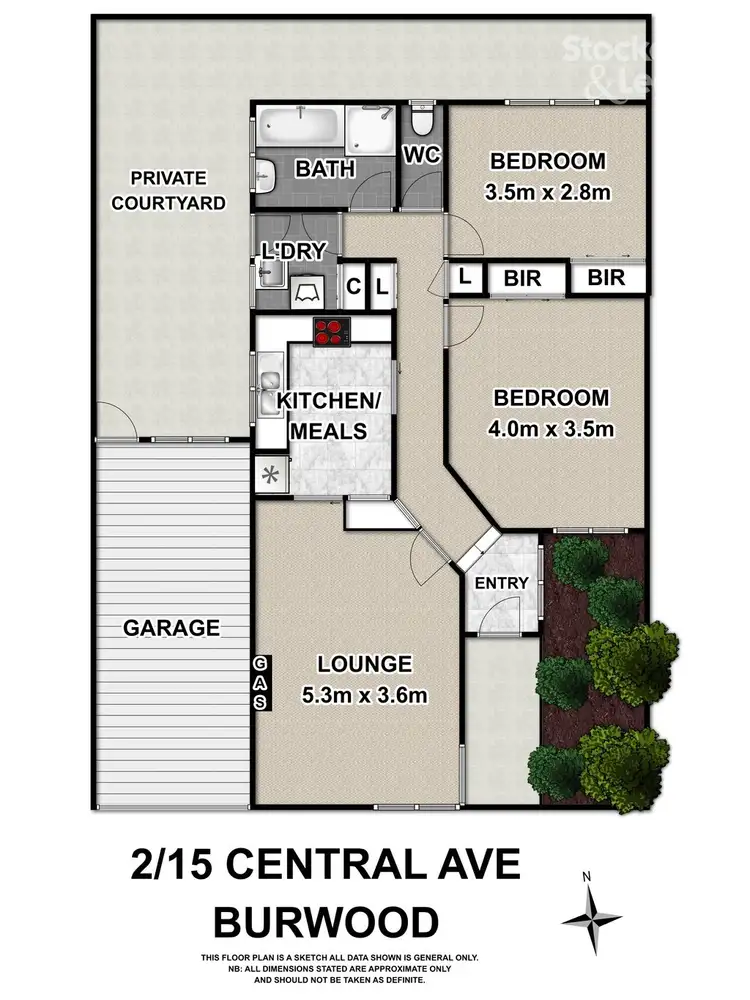 Floorplan of Homely unit listing, 2/15 Central Avenue, Burwood VIC 3125