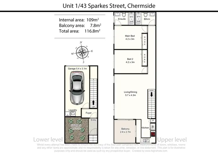 Floorplan of Homely townhouse listing, 1/43 Sparkes Street, Chermside QLD 4032
