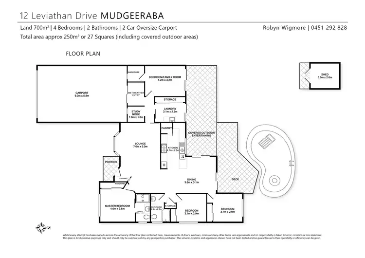 Floorplan of Homely house listing, 12 Leviathan Drive, Mudgeeraba QLD 4213