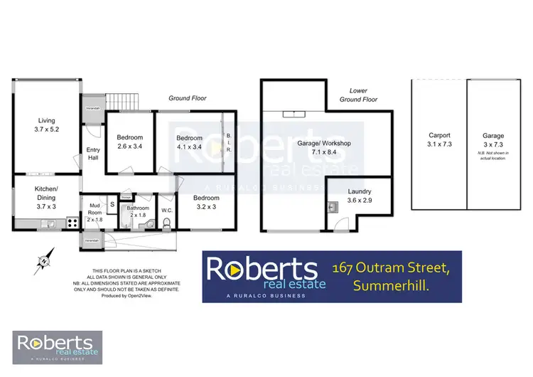 Floorplan of Homely house listing, 167 Outram St, Summerhill TAS 7250