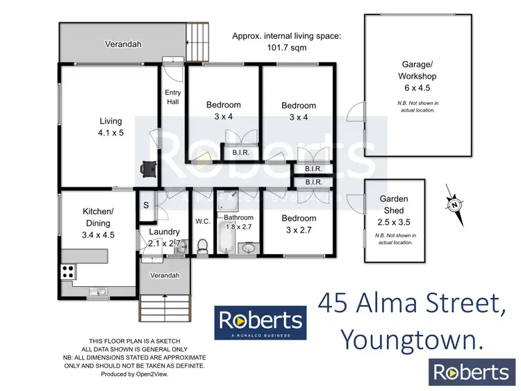 Floorplan of Homely house listing, 45 Alma Street, Youngtown TAS 7249