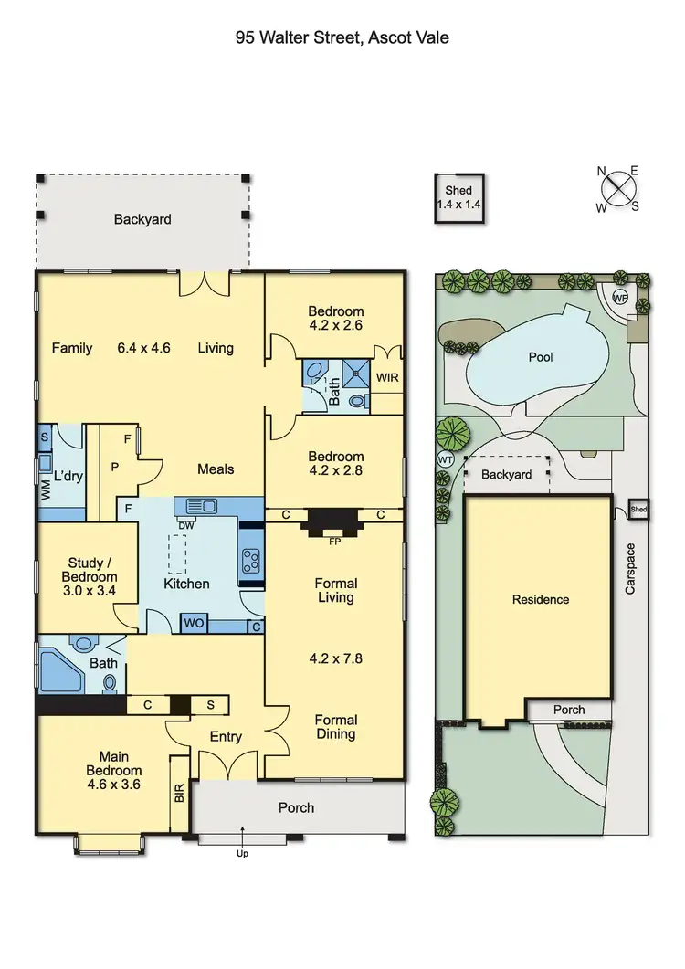 Floorplan of Homely house listing, 95 Walter Street, Ascot Vale VIC 3032