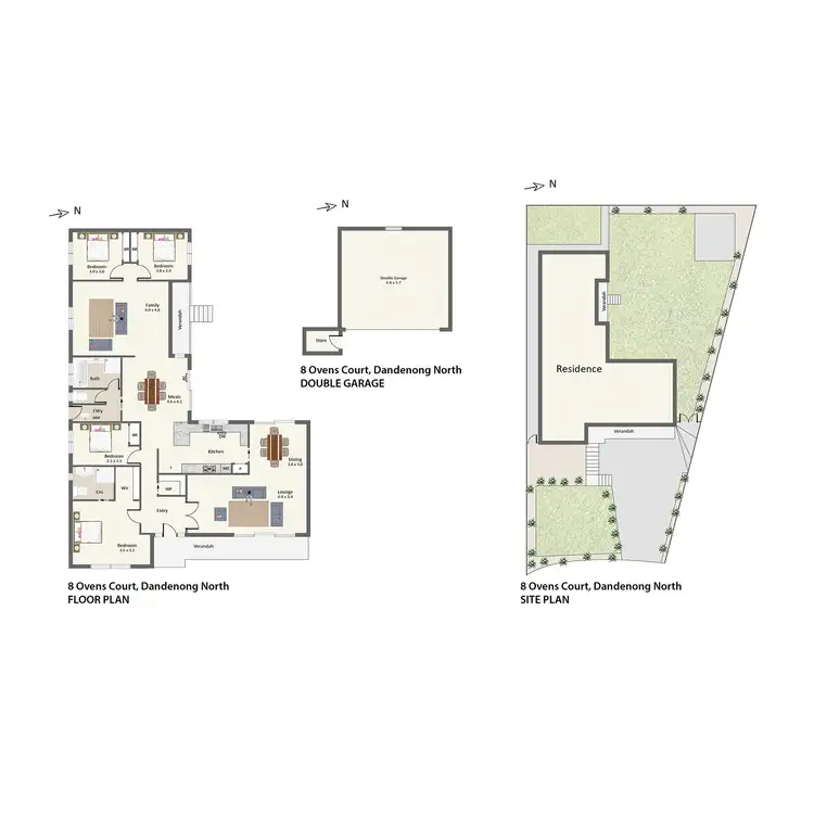 Floorplan of Homely house listing, 8 Ovens Court, Dandenong North VIC 3175