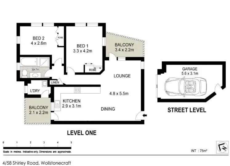 Floorplan of Homely apartment listing, 4/58 Shirley Road, Wollstonecraft NSW 2065