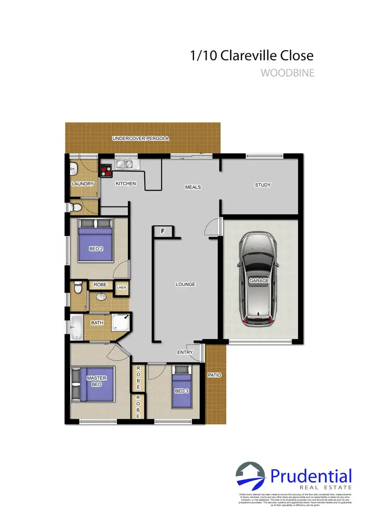 Floorplan of Homely semi-detached listing, 1/10 Clareville  Close, Woodbine NSW 2560