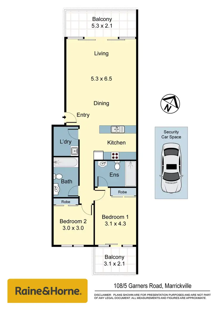 Floorplan of Homely apartment listing, 108/5-13 Garners Ave, Marrickville NSW 2204