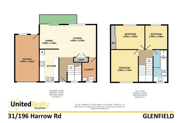 Floorplan of Homely townhouse listing, 31/196-200 Harrow Road, Glenfield NSW 2167
