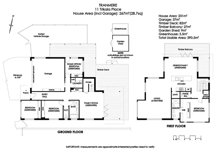 Floorplan of Homely house listing, 11 Trikala Place, Tranmere TAS 7018