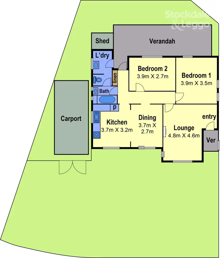 Floorplan of Homely unit listing, 5A Tambo Avenue, Reservoir VIC 3073