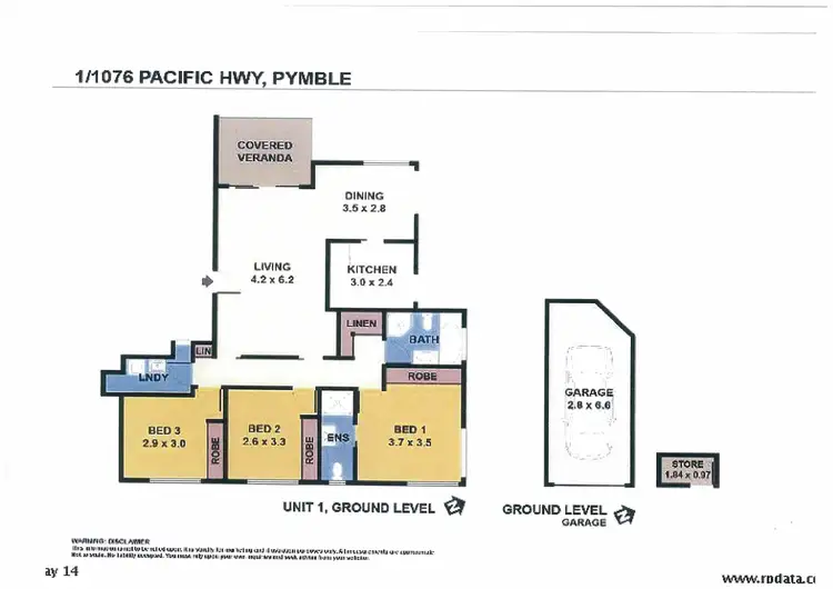 Floorplan of Homely unit listing, Unit 1, 1076 Pacific Highway, Pymble NSW 2073