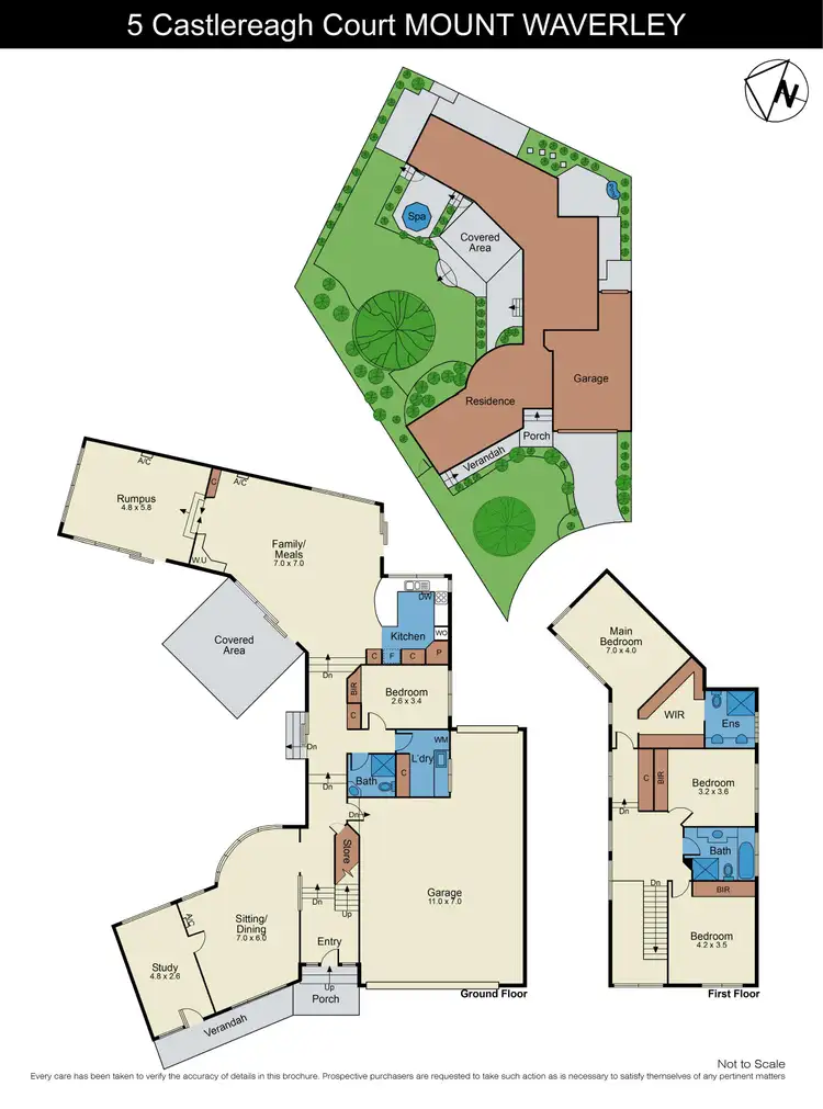 Floorplan of Homely house listing, 5 Castlereagh Court, Mount Waverley VIC 3149