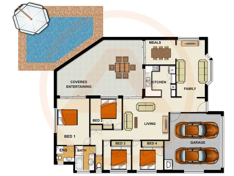 Floorplan of Homely house listing, 19 OLIVIA CT, Regents Park QLD 4118