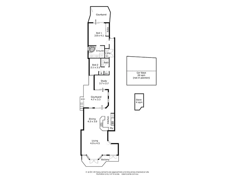 Floorplan of Homely apartment listing, 1/30 Waterloo Crescent, East Perth WA 6004