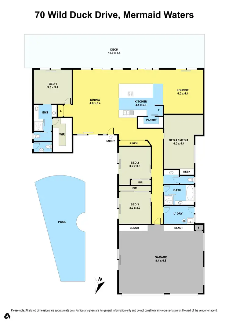 Floorplan of Homely house listing, 70 WILD DUCK DRIVE, Mermaid Waters QLD 4218
