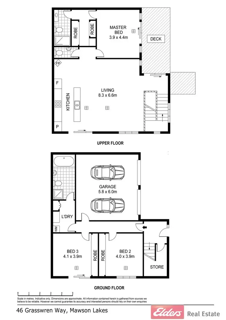 Floorplan of Homely townhouse listing, 46 Grasswren Way, Mawson Lakes SA 5095