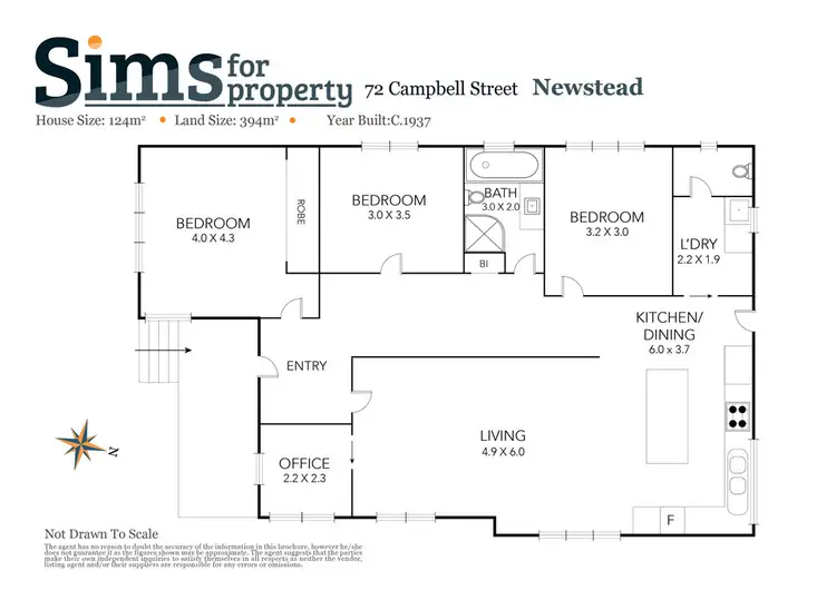 Floorplan of Homely house listing, 72 Campbell Street, Newstead TAS 7250