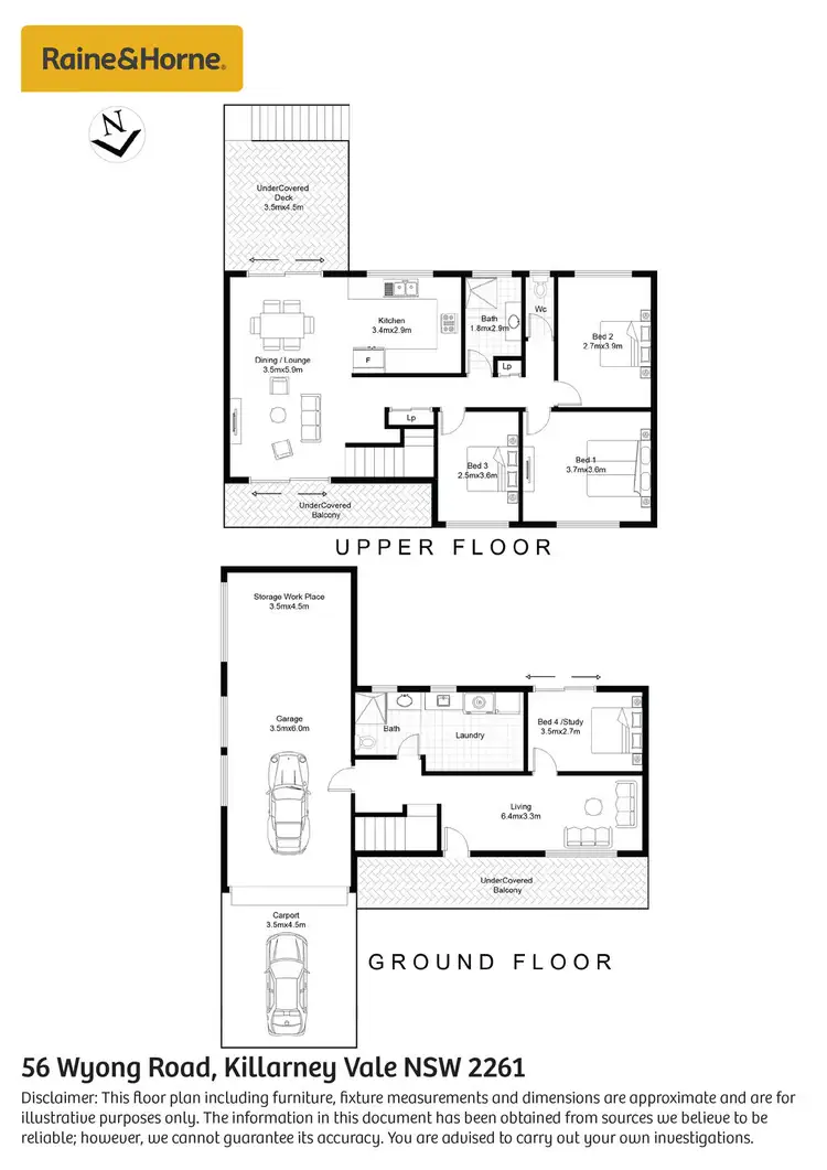 Floorplan of Homely house listing, 56 Wyong Road, Killarney Vale NSW 2261
