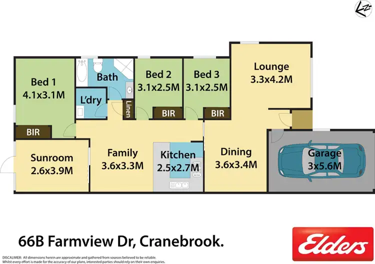 Floorplan of Homely semi-detached listing, 66B Farmview Drive, Cranebrook NSW 2749