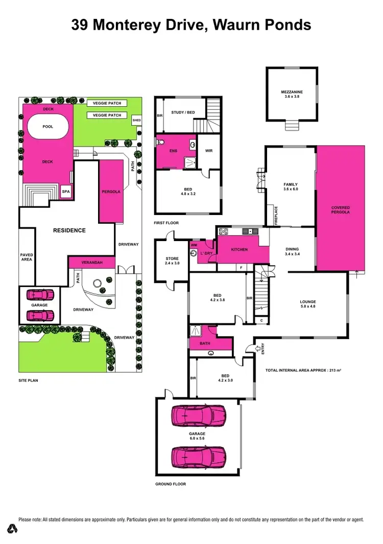 Floorplan of Homely house listing, 39 Monterey Drive, Waurn Ponds VIC 3216