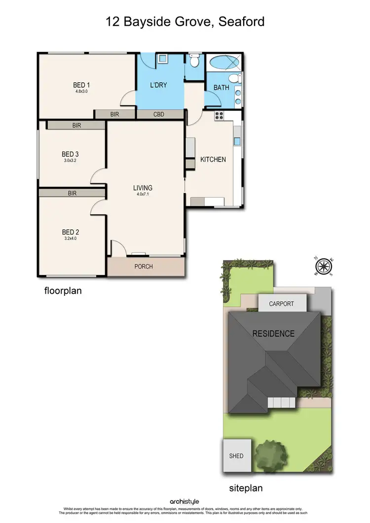 Floorplan of Homely house listing, 12 Bayside Grove, Seaford VIC 3198
