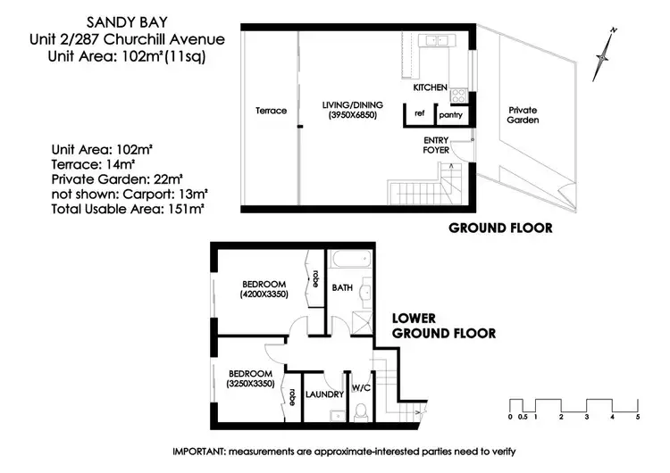 Floorplan of Homely unit listing, 2/287 Churchill Avenue, Sandy Bay TAS 7005