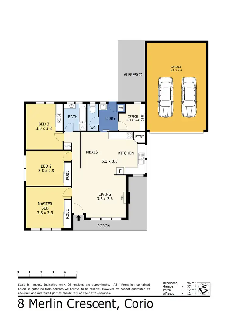 Floorplan of Homely house listing, 8 Merlin Crescent, Corio VIC 3214