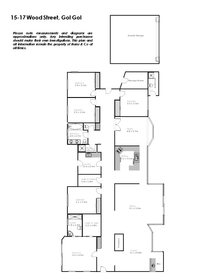 Floorplan of Homely house listing, 15-17 Wood Street, Gol Gol NSW 2738