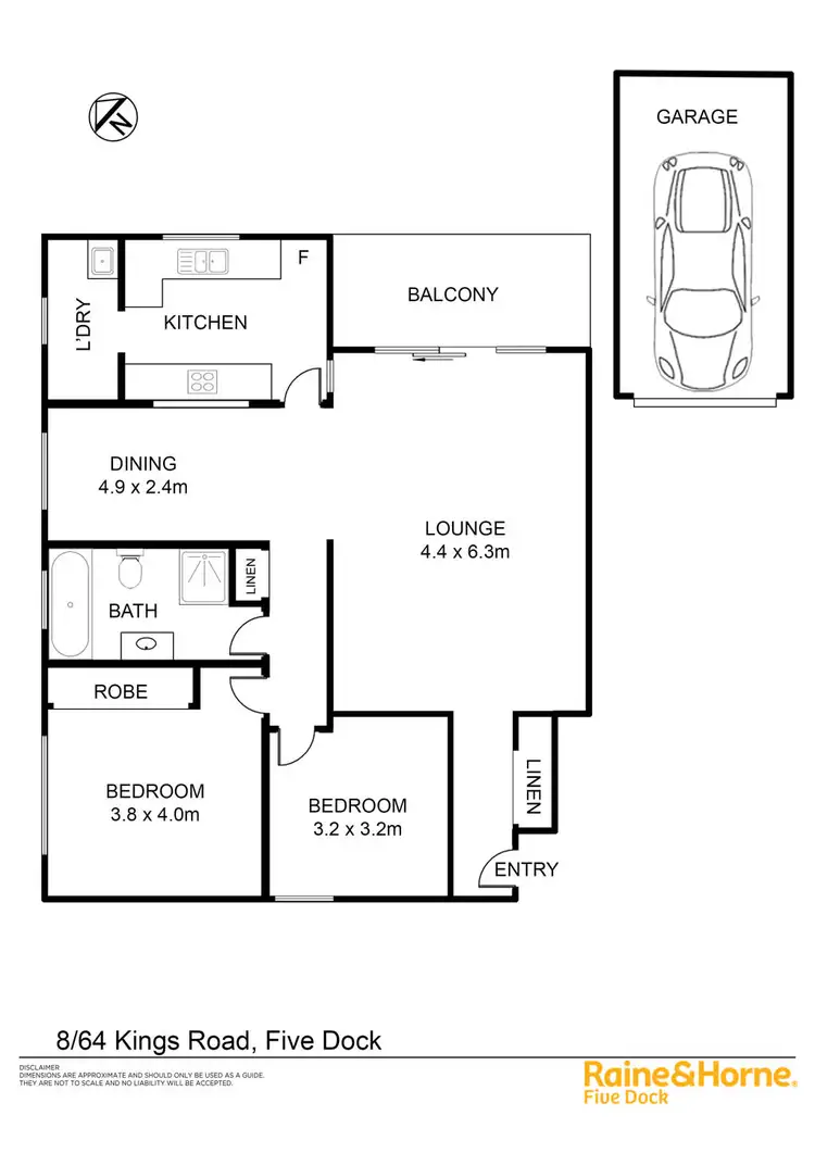 Floorplan of Homely apartment listing, 8 / 64 KINGS ROAD, Five Dock NSW 2046