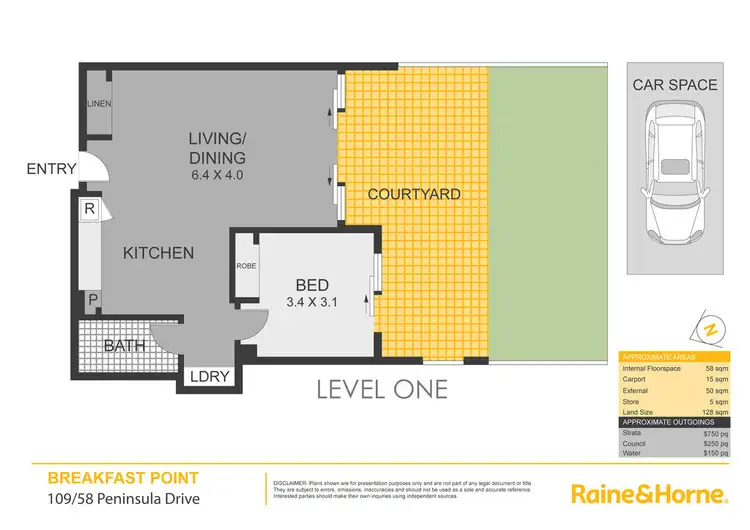 Floorplan of Homely apartment listing, 109/58 Peninsula Drive, Breakfast Point NSW 2137