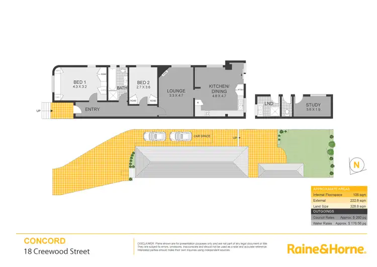 Floorplan of Homely semi-detached listing, 18 Creewood Street, Concord NSW 2137