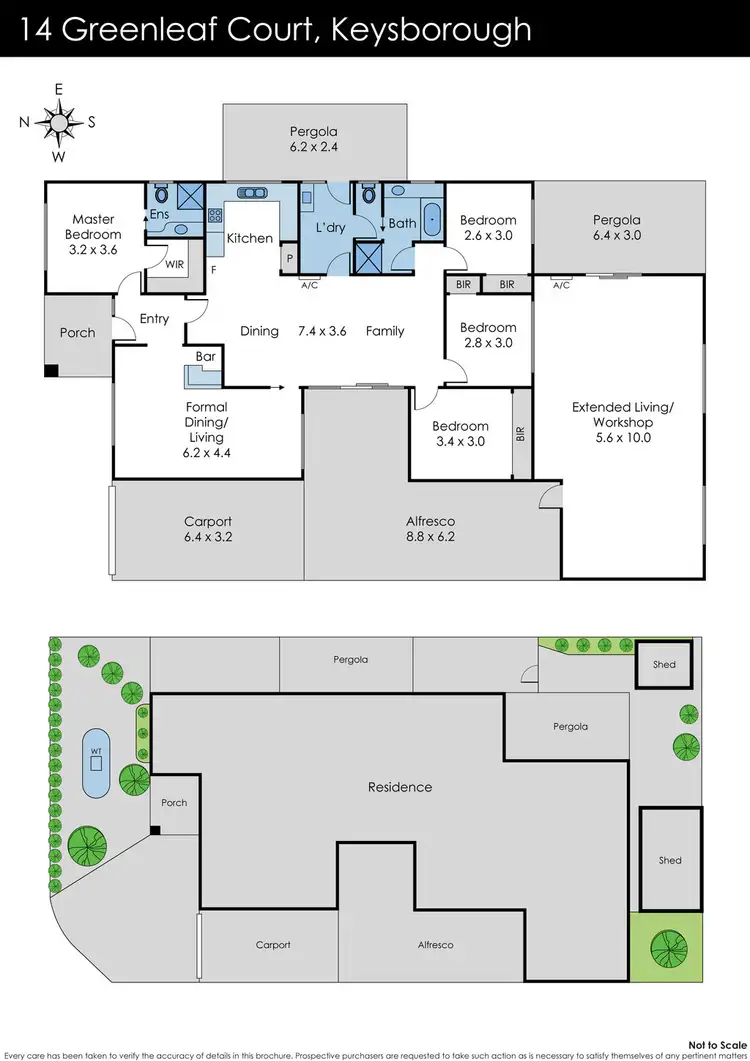 Floorplan of Homely house listing, 14 Greenleaf Court, Keysborough VIC 3173